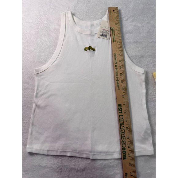 A New Day Womens Tank Top 2 Pack White Graphic Olive and Striped Size‎ L - Picture 5 of 12